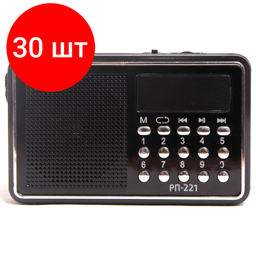Комплект 30 штук Радиоприемник Сигнал РП-221 FM 88-108МГц акб 400mAh 640400₽