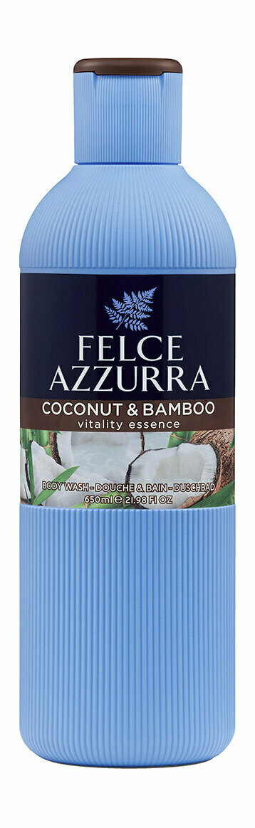 Парфюмированный гель для ванны и душа с ароматом кокоса и бамбука Felce Azzurra Coconut and Bamboo Vitality Essence Perfumed Body Wash