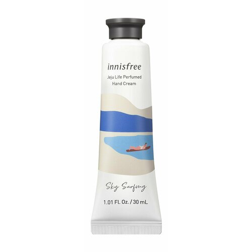 Парфюмированный крем для рук с ароматом летнего бриза Innisfree Jeju Life Perfumed Hand Cream Sky Surfing парфюмированный крем для рук с ароматом тропического щербета innisfree jeju life perfumed hand cream tropic sherbet