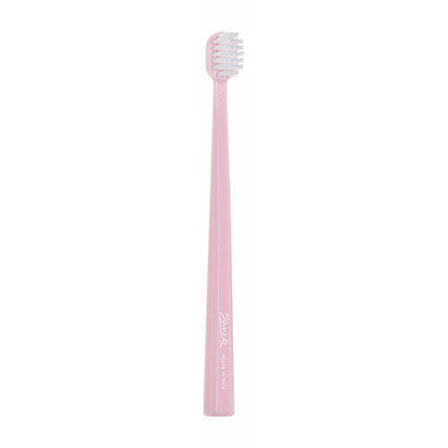 Зубная щетка средней жесткости Janeke Toothbrush Pink Pale зубная щетка montcarotte gauguin brush pink toothbrush