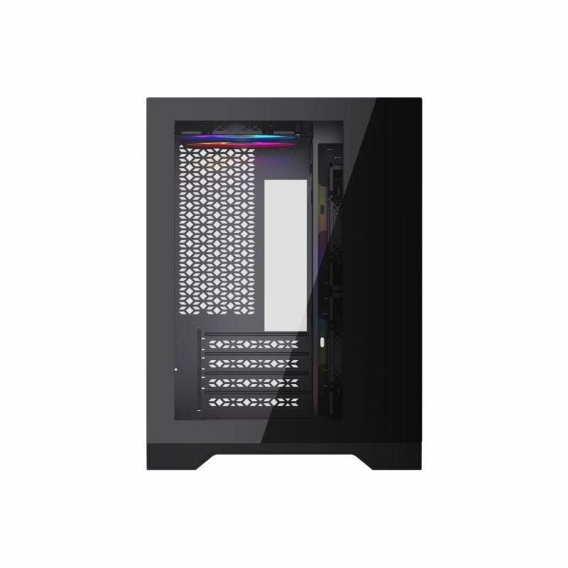 Корпус mATX Powercase черный, без БП, боковая и передняя панель из закаленного стекла - фото №10