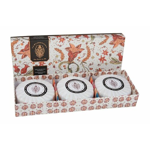 Набор мыла с экстрактами граната и цветка нероли La Florentina Giardino Segreto Pomegranate and Neroli Soap Set la florentina giardino segreto collection marine water and hawthorn soap set