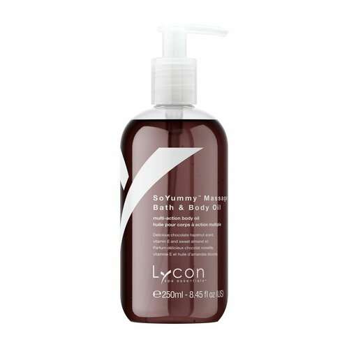 LYCON Масло косметическое для ванны и массажа с клубникой и миндалем So Yummy Massage & Bath Oil