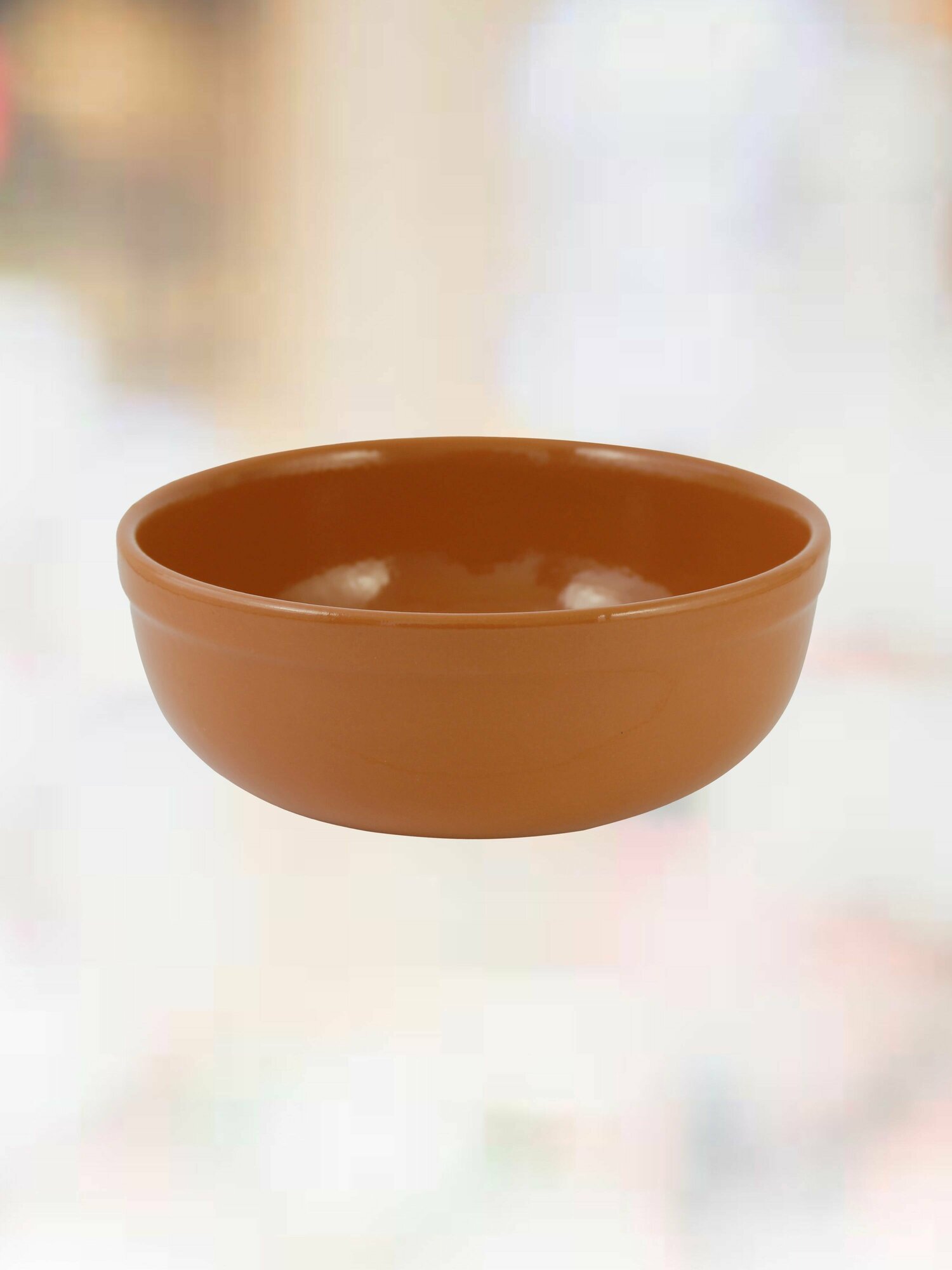 Тарелка Ломоносовская керамика "Глинка", для хаша, керамика, 1,2 л, круглая форма, d19 см, терракот — фото 1