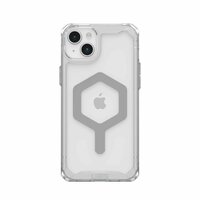 Защитный чехол с поддержкой MagSafe UAG Plyo Case для iPhone 15 Plus (Прозрачный лёд|Серебро | Ice|Silver)