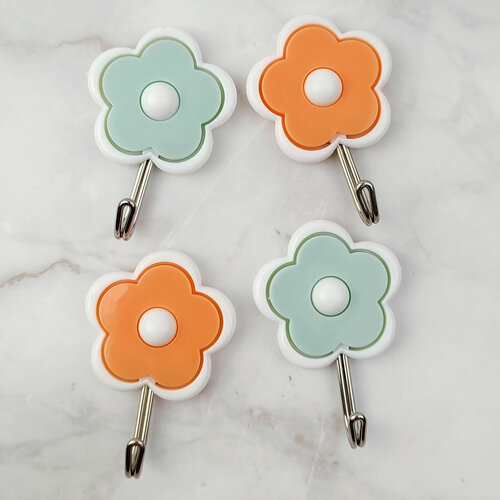 Набор крючков Цветы, 4шт