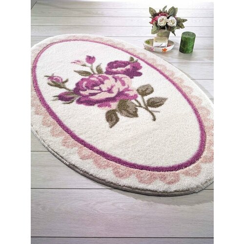 Коврик для ванной комнаты Home Decor Serta 66х107см полиамид ворс 13мм розовый CO.02.3395