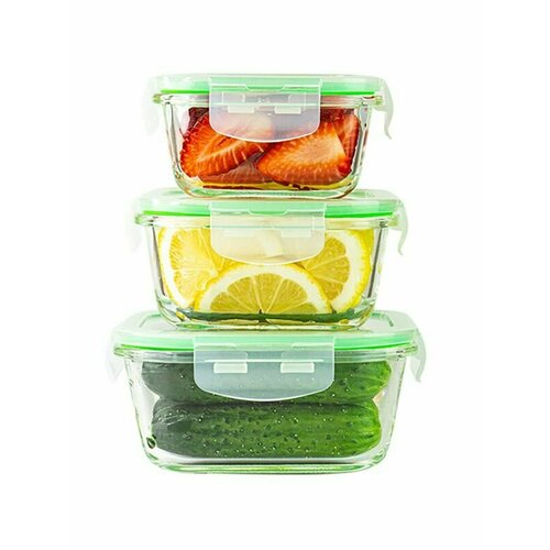 Набор жаропрочных мисок с крышками MAYERBOCH стеклянные 6шт 2476₽