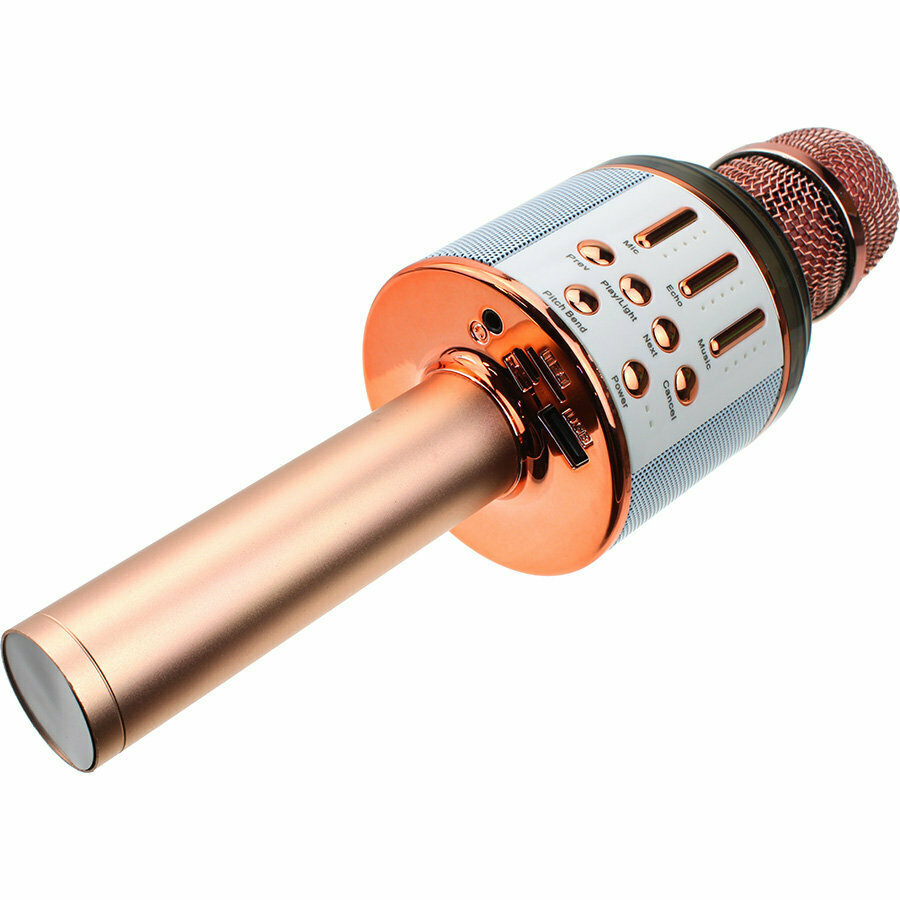 Микрофон караоке K068 Magic Karaoke c Bluetooth, rose gold — фото 2