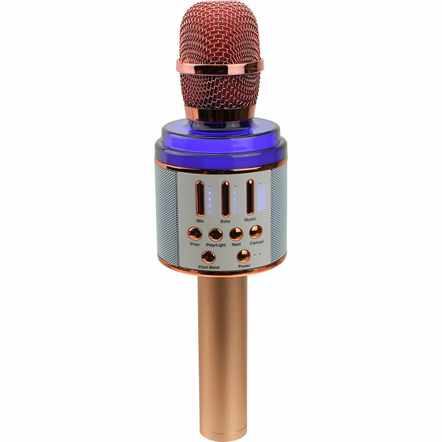 Микрофон караоке K068 Magic Karaoke c Bluetooth, rose gold — фото 3