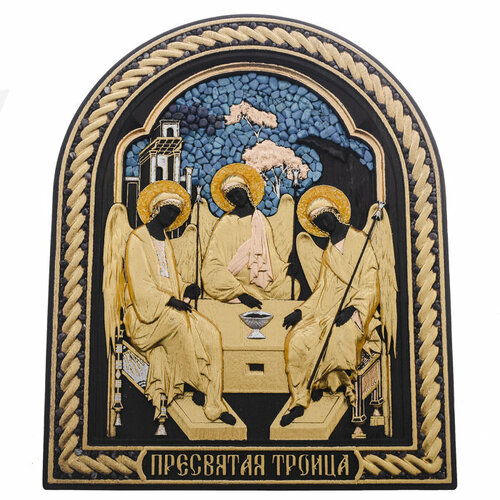 икона из мореного дуба пресвятая богородица всецарица 29х21 см Икона из мореного дуба Пресвятая Троица