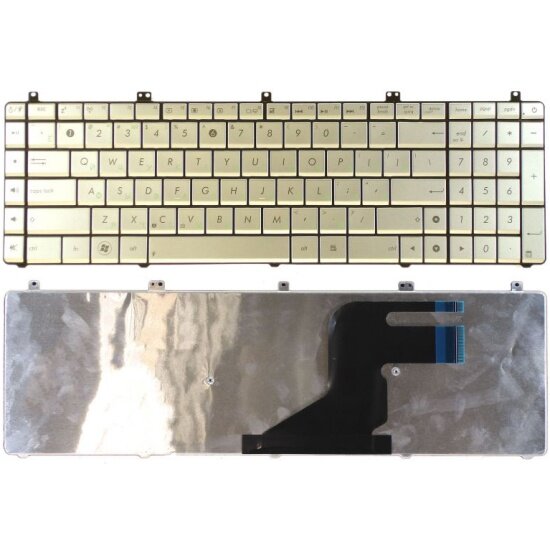 Клавиатура для ноутбука Amperin AsusN55 N55S N75 N75S серебристая