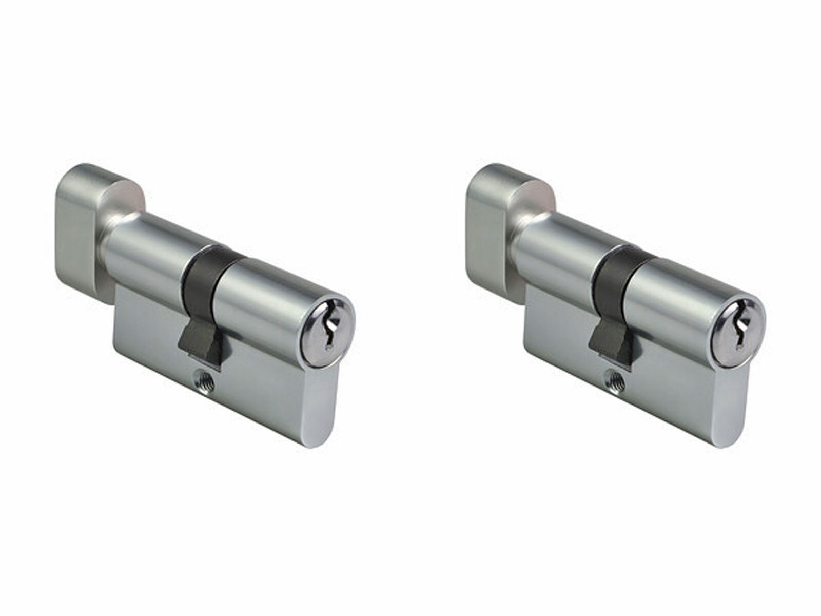 Цилиндр 60 30х30 мм ключ/вертушка матовый никель (2 шт.)