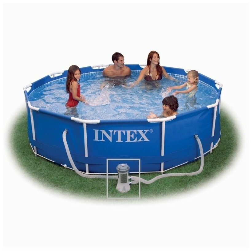 Бассейн Intex Metal Frame Pool 366 м с фильтром и насосом 28212 6503л