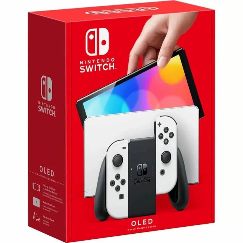 Игровая приставка Nintendo Switch OLED 64 ГБ, White — фото 1