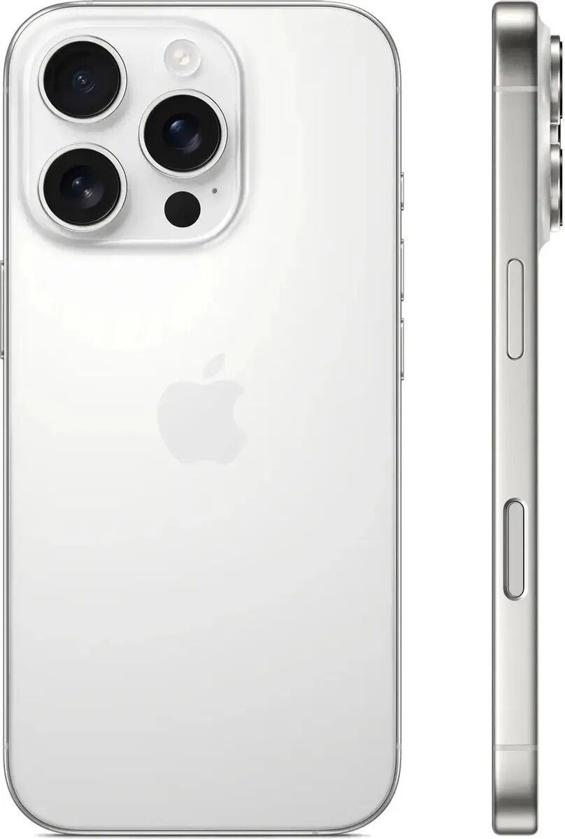 Смартфон Apple iPhone 16 Pro 128 ГБ, Dual nano SIM + eSIM, белый титан — фото 1