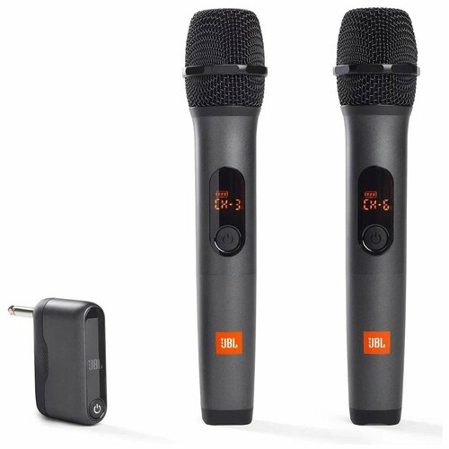 Микрофон проводной JBI Wireless Microphone Set комплектация микрофон разъем jack 63 mm черный 2 шт 12679₽