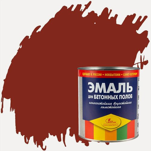 Изображение товара Эмаль для бетонных полов Новбытхим (1л) темно-красный