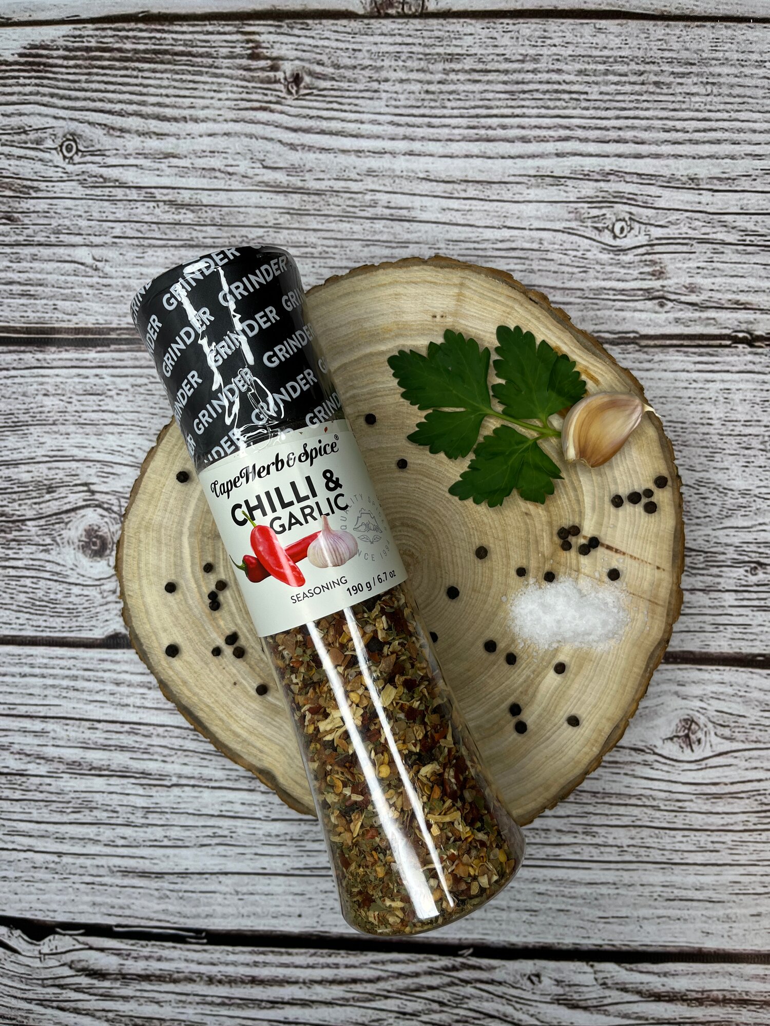 Специя Cape Herb & Spice "Чили и Чеснок" мельница ручная 190гр. (ЮАР)
