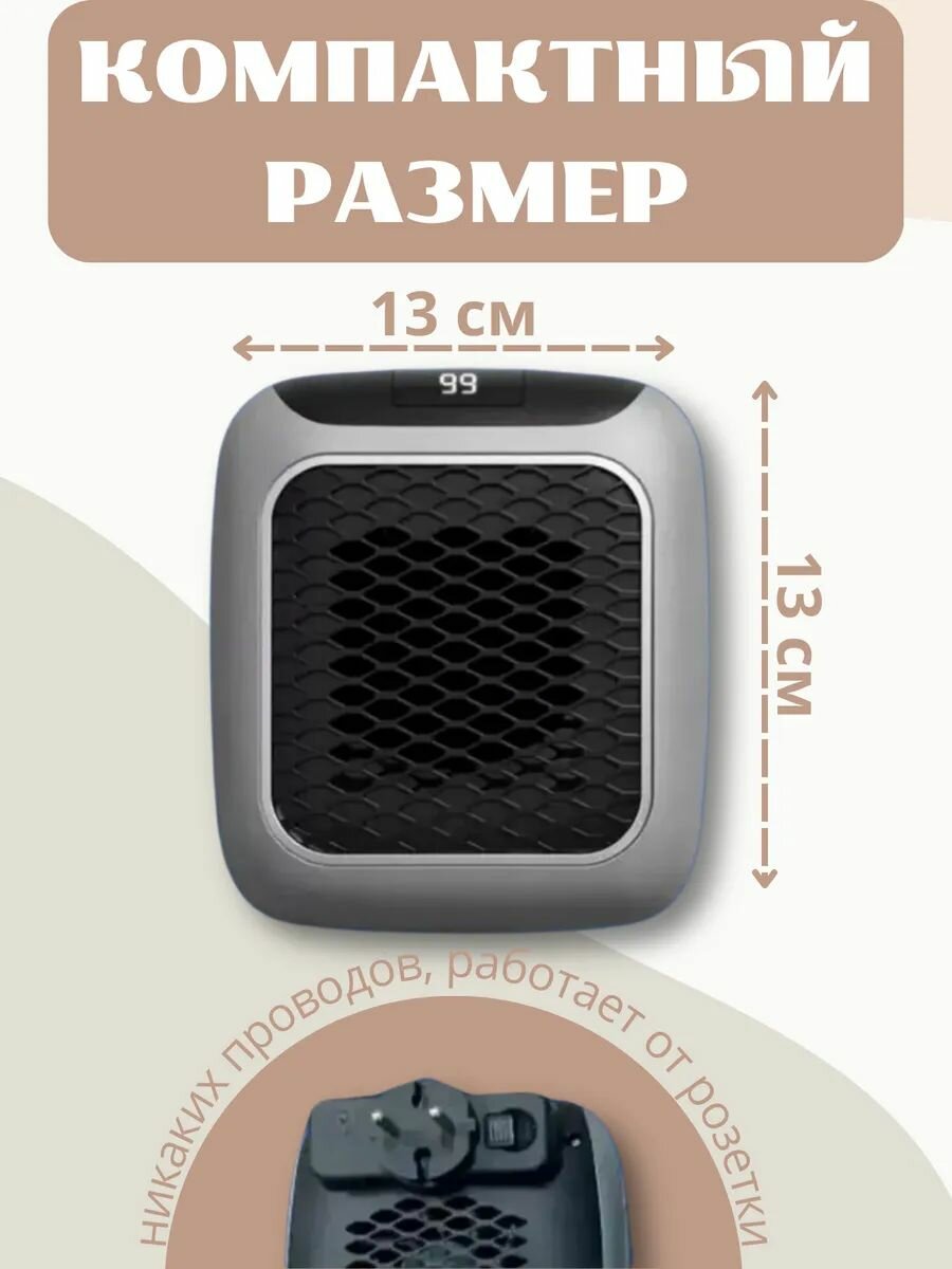 Обогреватель для дома настенный портативный тепловентилятор — фото 1