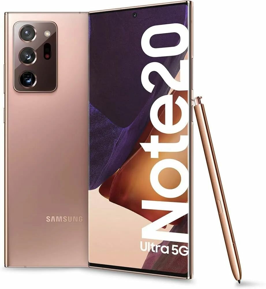 Samsung Смартфон Galaxy Note20 Ultra, Snapdragon 865 Plus,12/128ГБ, золот