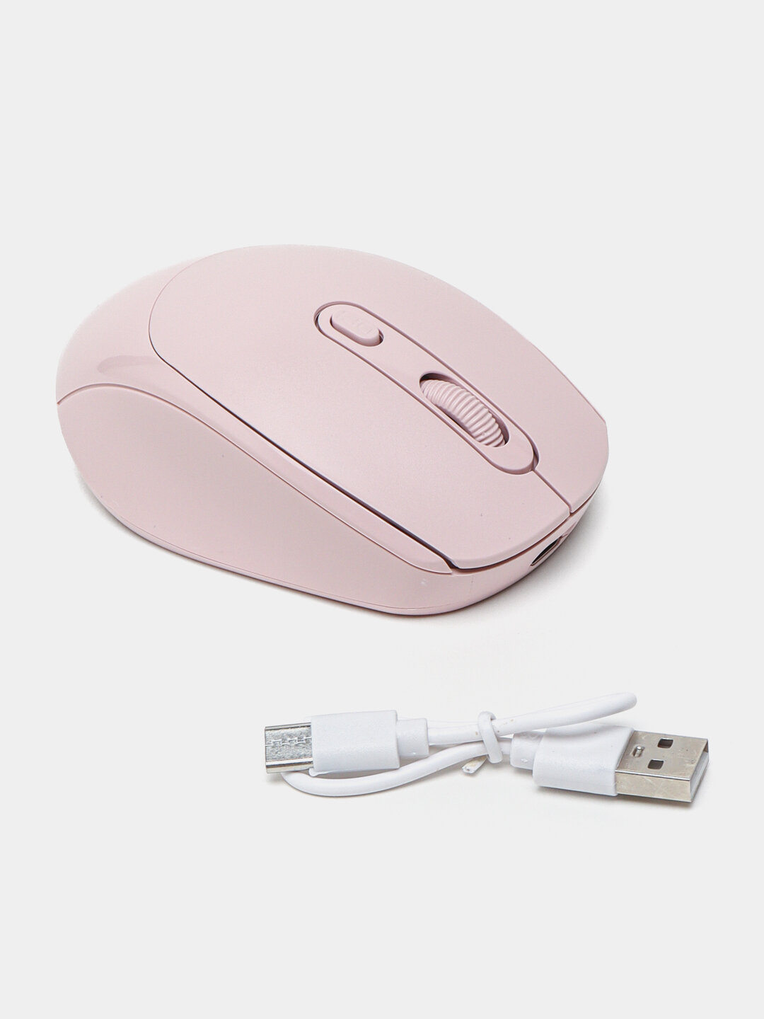 Беспроводная Bluetooth-мышь, перезаряжаемая, двухрежимная, для ноутбука и ПК, Розовый
