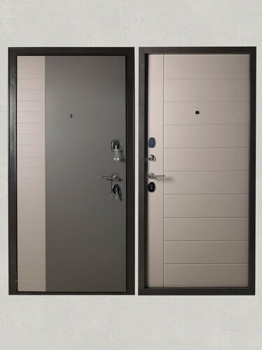 Изображение товара Дверь входная металлическая KVARTA FE для квартиры панель/панель холст вулканический 2050/960 правая