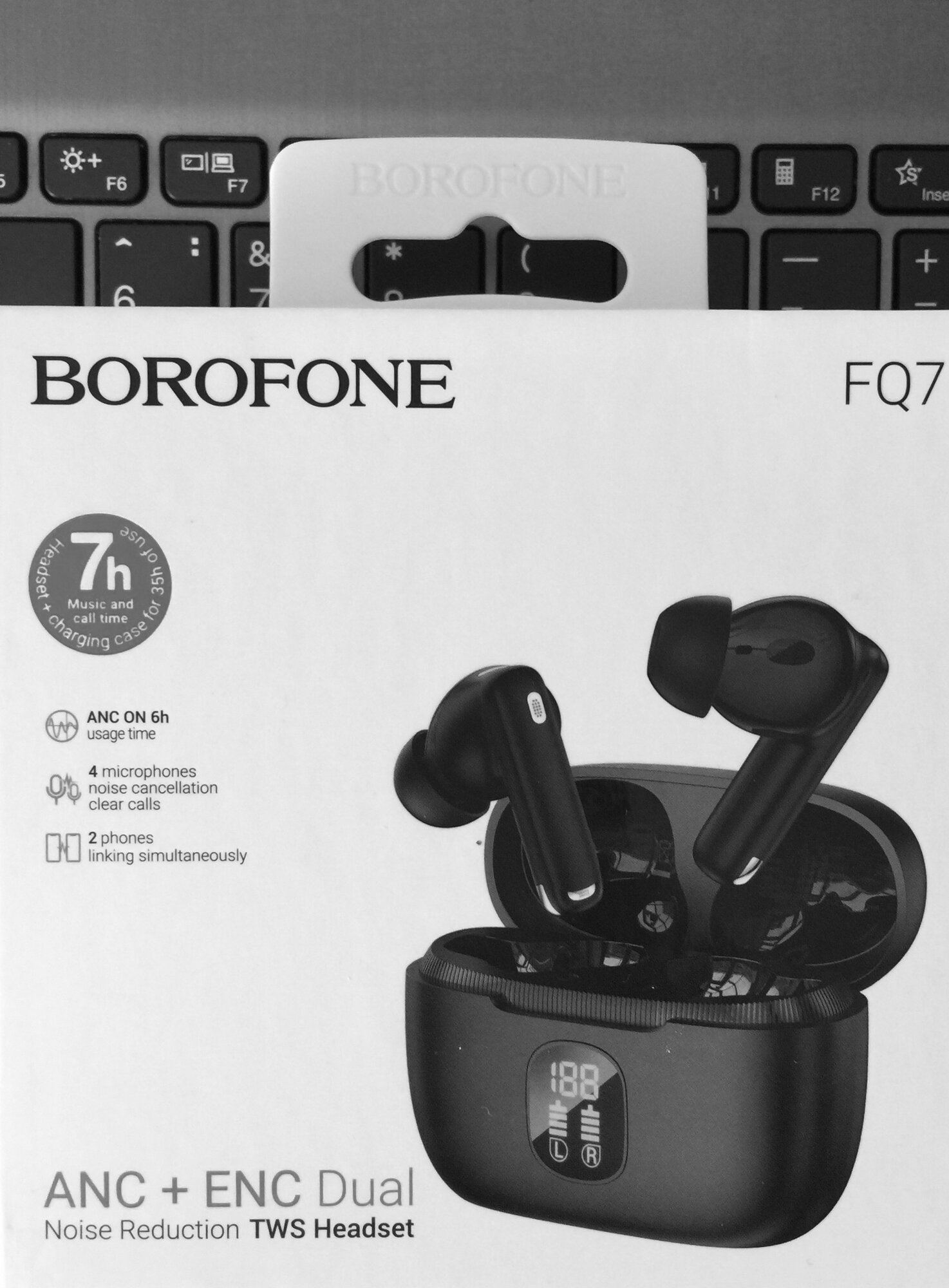 Borofone TWS FQ7, с активным шумоподавлением, черные