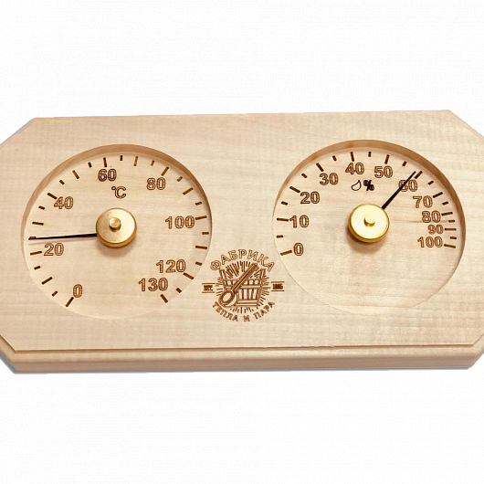 Банная станция (гигрометр+термометр) прямоугольник липа