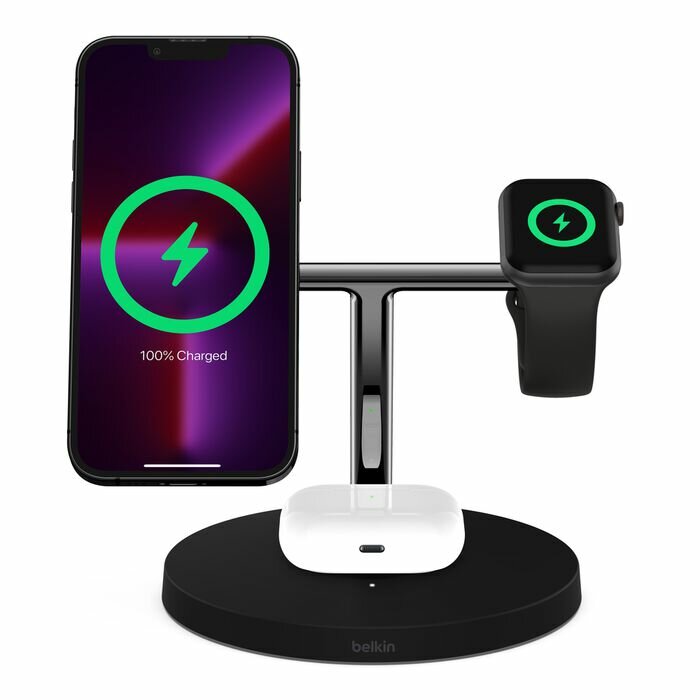 Зарядное устройство Belkin Boost Charge Pro, 3 в 1, Wireless Charger with Magsafe q2 — фото 1