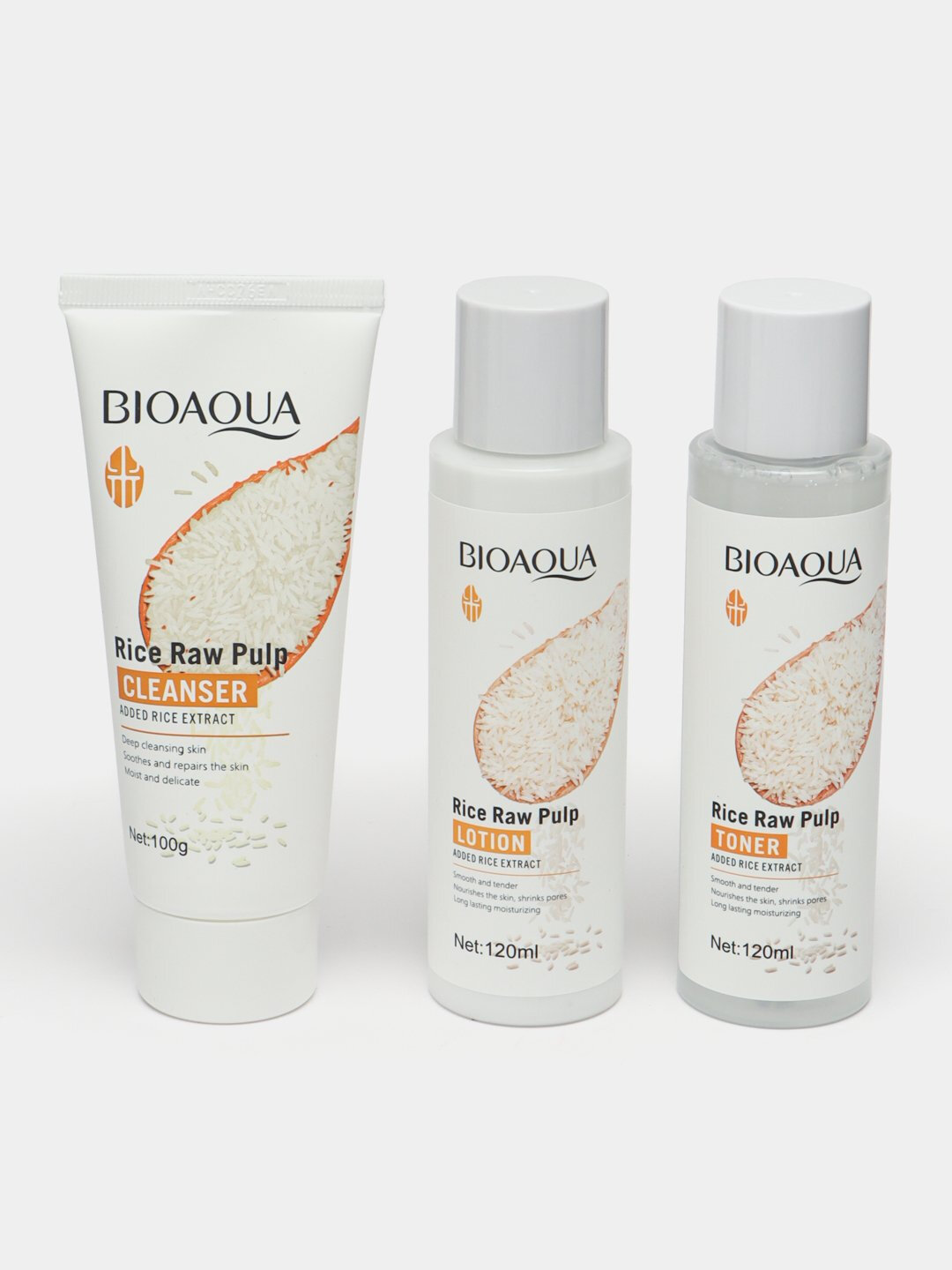 Набор для ухода за кожей лица Bioaqua "Рисовые отруби", 6 в 1 — фото 1