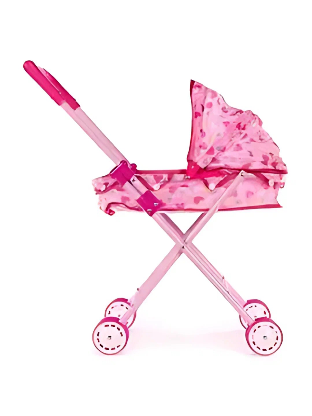 Коляска для кукол, складная люлька для девочек, металлическая — фото 1