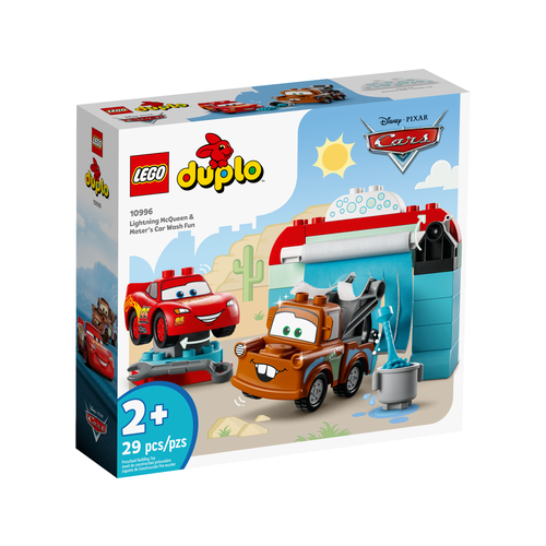 конструктор lego® duplo® 10962 disney and pixar миссия базз лайтер планета Конструктор LEGO DUPLO 10996 Веселая автомойка Лайтнинг Маккуин и Мэтр, 29 дет.