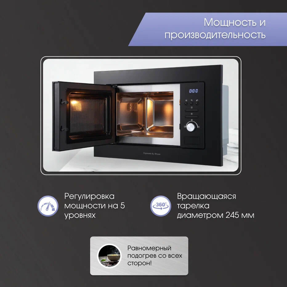 Микроволновая печь Zigmund & Shtain BMO 16.202 B - фотография № 4