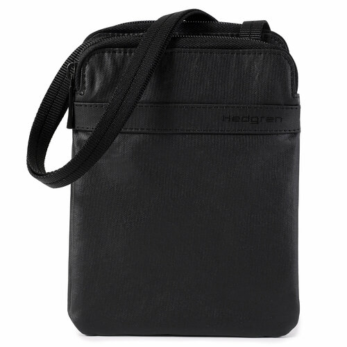 фото Сумка hedgren повседневная, внутренний карман, регулируемый ремень, черный, экрю