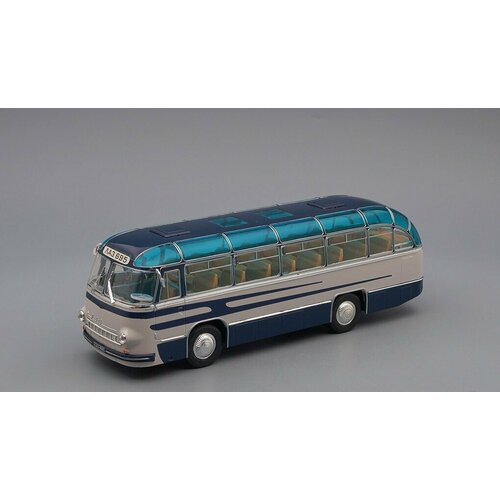 ЛАЗ 695 пригородный (1956), синий / серый