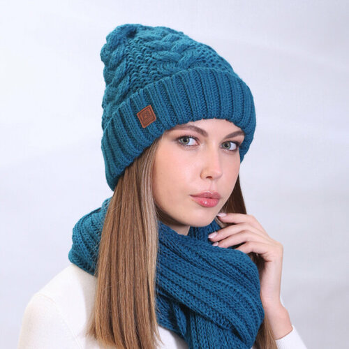 фото Шапка fomas, размер универсальный, зеленый