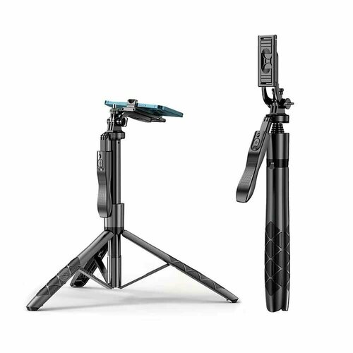 Монопод-штатив Wiwu Kirin tripod selfie Stick Wi-SE005, Чёрный селфи кольцо подсветка rg 14 rgb разные цвета