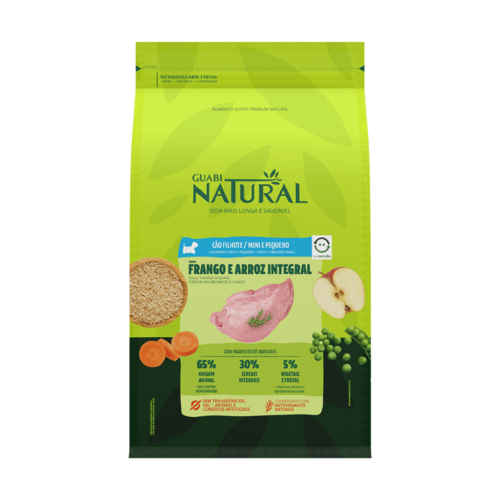 Guabi Natural Puppy - Сухой корм для щенков мелких пород, Цыпленок и Коричневый Рис 32287 20 кг