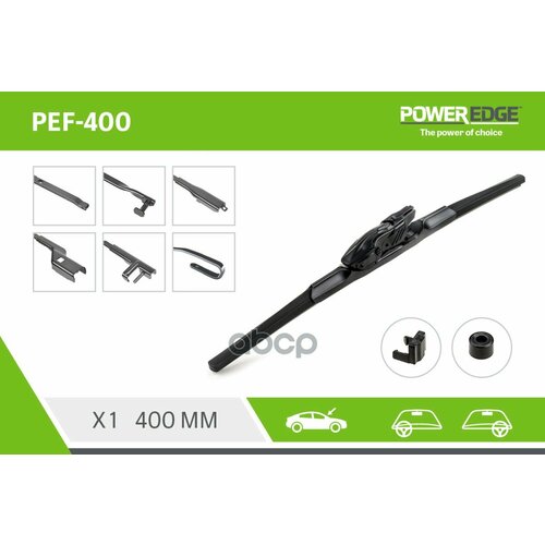 Щётка Стеклоочистетеля Multi Connect Flat Blade 400Mm PowerEdge арт. PEF-400