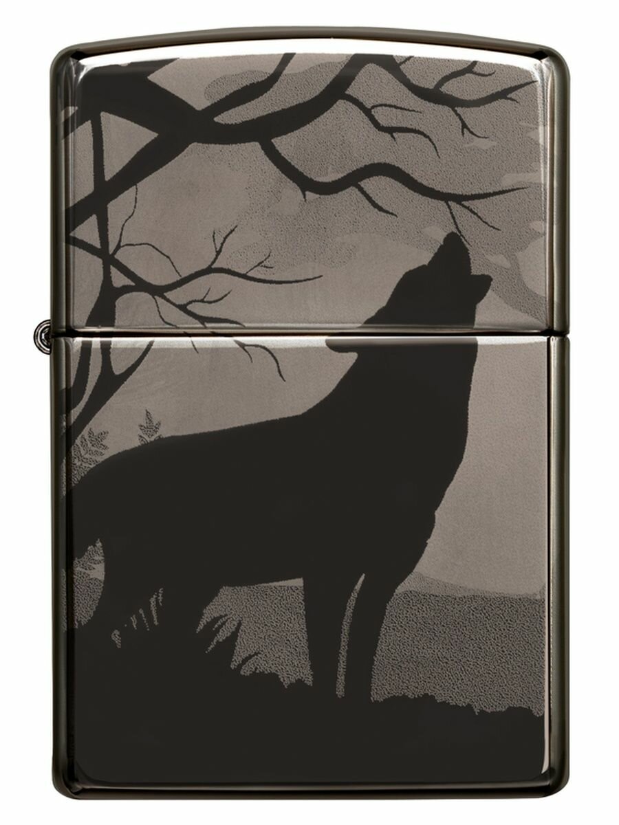 Зажигалка ZIPPO Classic с покрытием Black Ice®, латунь/сталь, чёрная, глянцевая, 36х12х56 мм — фото 10
