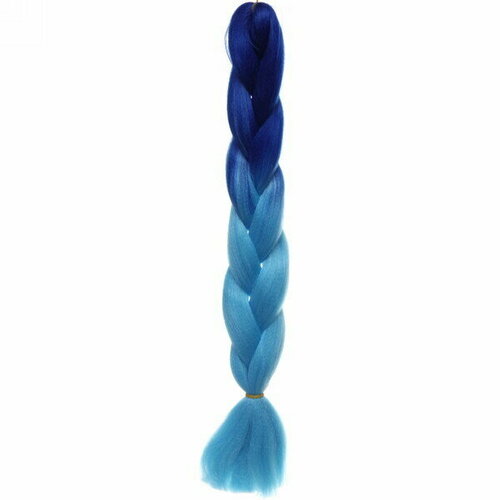 Цветная коса канекалон «Необыкновенная» 100г, 55 см, синий