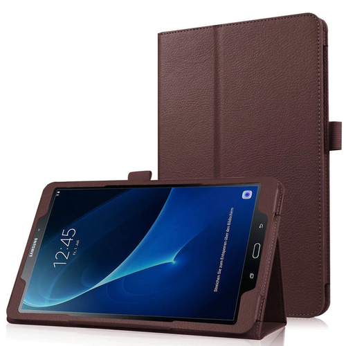 Чехол-обложка MyPads для Samsung Galaxy Tab A 10.1 2016 SM-T580 / T585C / T585N с трансформацией в мульти-подставку коричневый mtt case for samsung galaxy tab a a6 10 1 inch fold flip pu leather tablet case cover 2016 t580 t585 t580n t585n funda