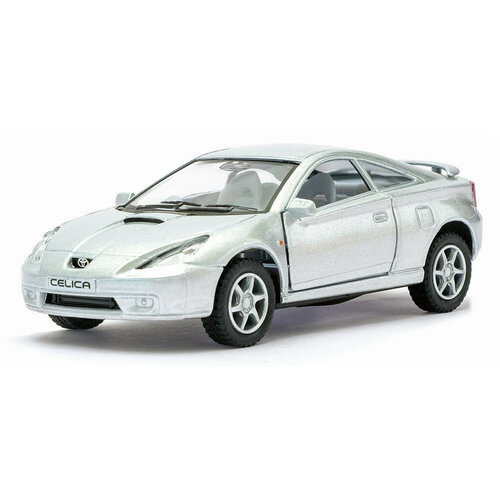 Модель машины Kinsmart Toyota Celica, серебристая, инерционная, 1/34 KT5038Ws toyota celica модели 2wd