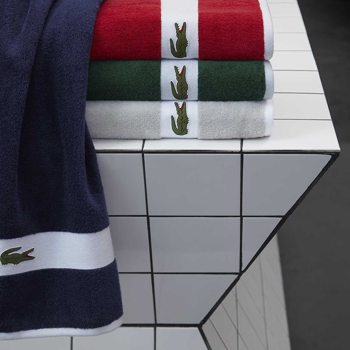 Полотенце Lacoste Casual Bitume 55x100 см - фотография № 3