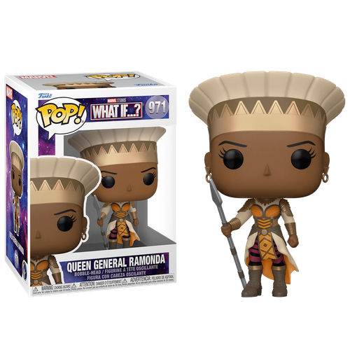 Фигурка Funko POP Queen General Ramonda из мультсериала What If? Marvel 971 фигурка funko pop bobble marvel what if queen general ramonda 971 58650