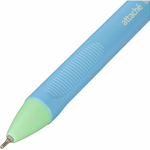 Ручка шариковая автоматическая Attache Bright colours г/зел корп, син,0,5мм - 40 шт.
