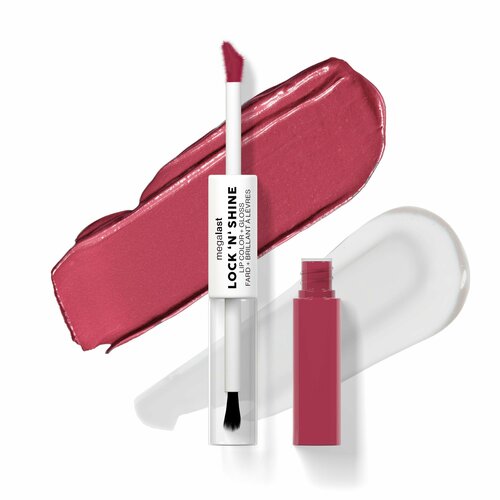 Wet n Wild Помада-блеск 2 в 1 Megalast Lock n Shine Lip Color Тон 1115493e la pink