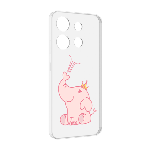 Чехол MyPads слоник-принц детский для Infinix Smart 7 задняя-панель-накладка-бампер