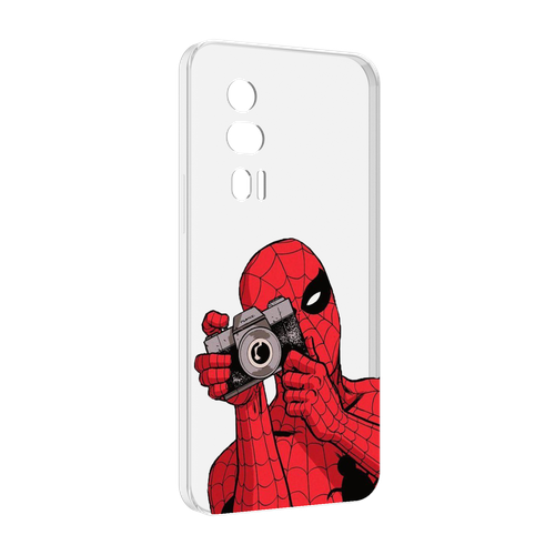 Чехол MyPads человек паук фотограф детский для Xiaomi Redmi K60 задняя-панель-накладка-бампер